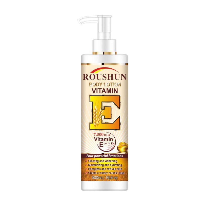 CREMA CORPORAL DE AVENA Y VITAMINA E BLANQUEADORA HIDRATANTE ROUSHUN 500ML