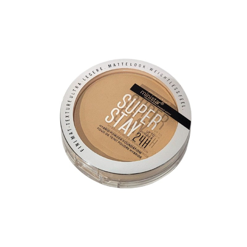 BASE DE MAQUILLAJE EN POLVO HIBRIDA DUPE DE MAYBELLINE, ASPECTO MATE DE LARGA DURACION MINISTAR 8G