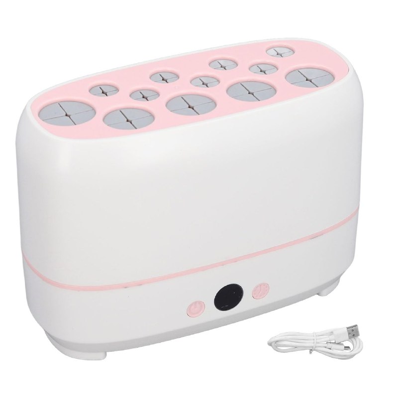 MAQUINA SECADORA DE BROCHAS DE MAQUILLAJE, SECADORA ELECTRICA DE ESPONJAS Y BROCHAS CON 12 AGUJEROS DIFERENTES