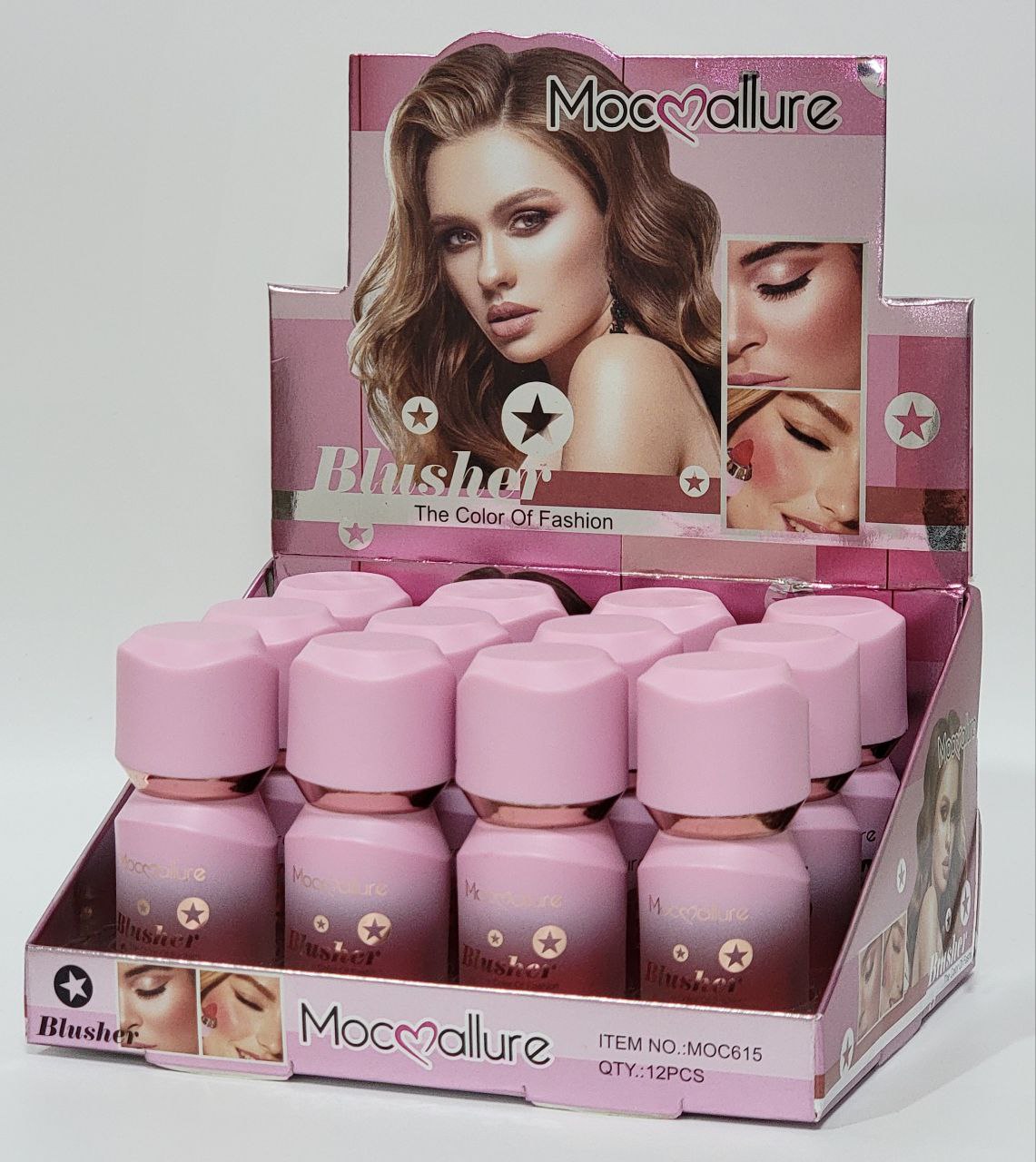 BLUSH RUBOR LIQUIDO DUPE SHEGLAM BLOOM 4 TONOS MOC ALLURE 13G