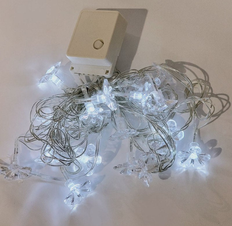 LUCES DECORATIVAS NAVIDEÑAS GUIRNALDA LED, PERFECTA PARA ARBOLES Y ESPACIOS INTERIORES O EXTERIORES, CAMBIOS DE LUZ BLANCA 9 DISEÑOS