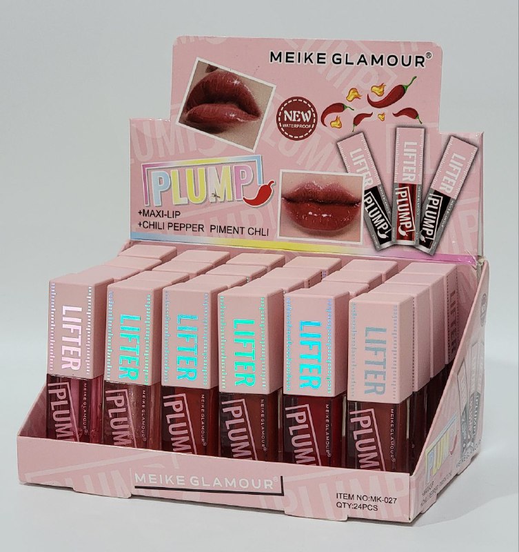BRILLO DE LABIOS DUPE MAYBELLINE LIFTER BRILLO VOLUMIZADOR DE LABIOS MAXI LABIO CHILE PICANTE MEIKE GLAMOUR PLIP 6.4ML