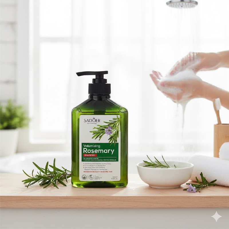 SHAMPOO PARA EL CABELLO VOLUMIZADOR DE ROMERO SUAVIZANTE SADOER 500ML