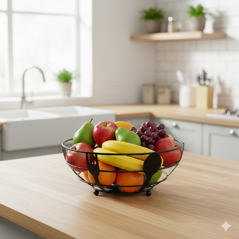 ORGANIZADOR FRUTERO DE METAL MODERNO ELEGANTE RESISTENTE EMAY