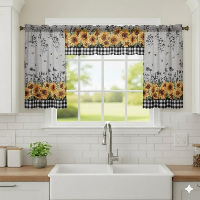 CORTINAS PARA HOGAR COCINA, ELEGANTES EN SET DE 3 PIEZAS BENELI HOMEPARA HOGAR COCINA, ELEGANTES EN SET DE 3 PIEZAS BENELI HOME
