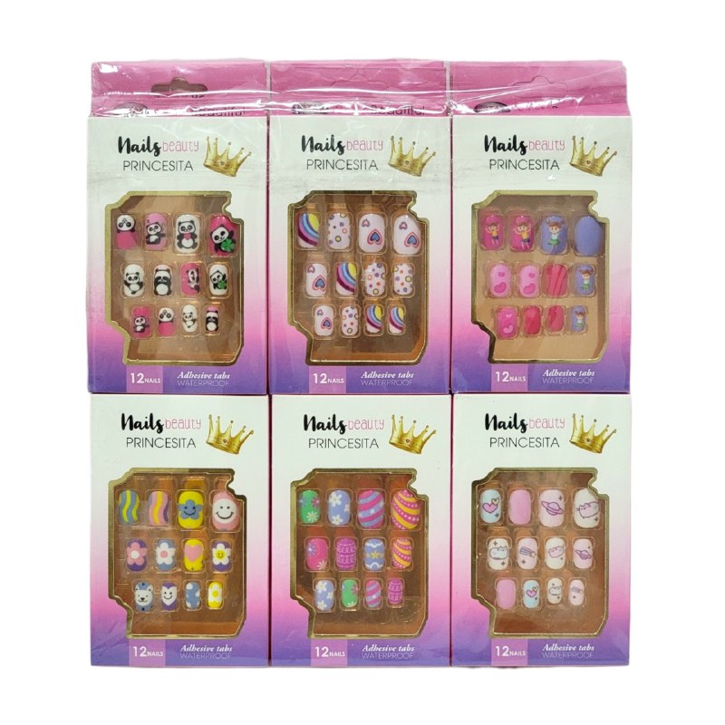 UÑAS POSTIZAS PRESS ON, UÑAS POSTIZAS PARA NIÑAS EN PAQUETE DE  CON ADHESIVO DE COLOCACION RAPIDA STAY BEAUTIFUL