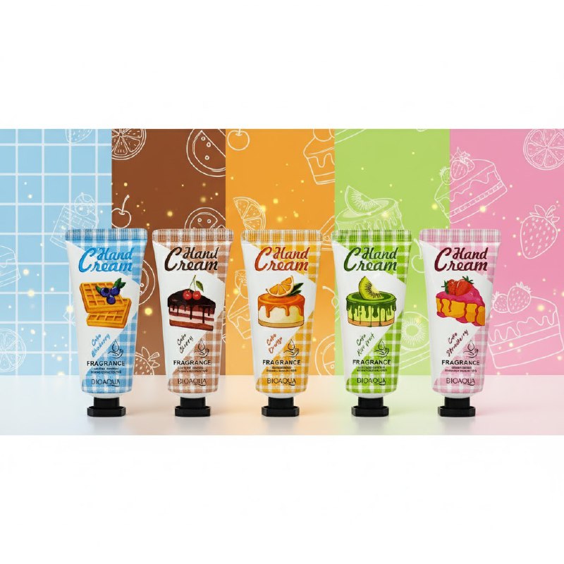 SET DE CREMAS DE MANO HIDRATANTES Y NUTRITIVAS 5PCS BIOAQUA 20GX5