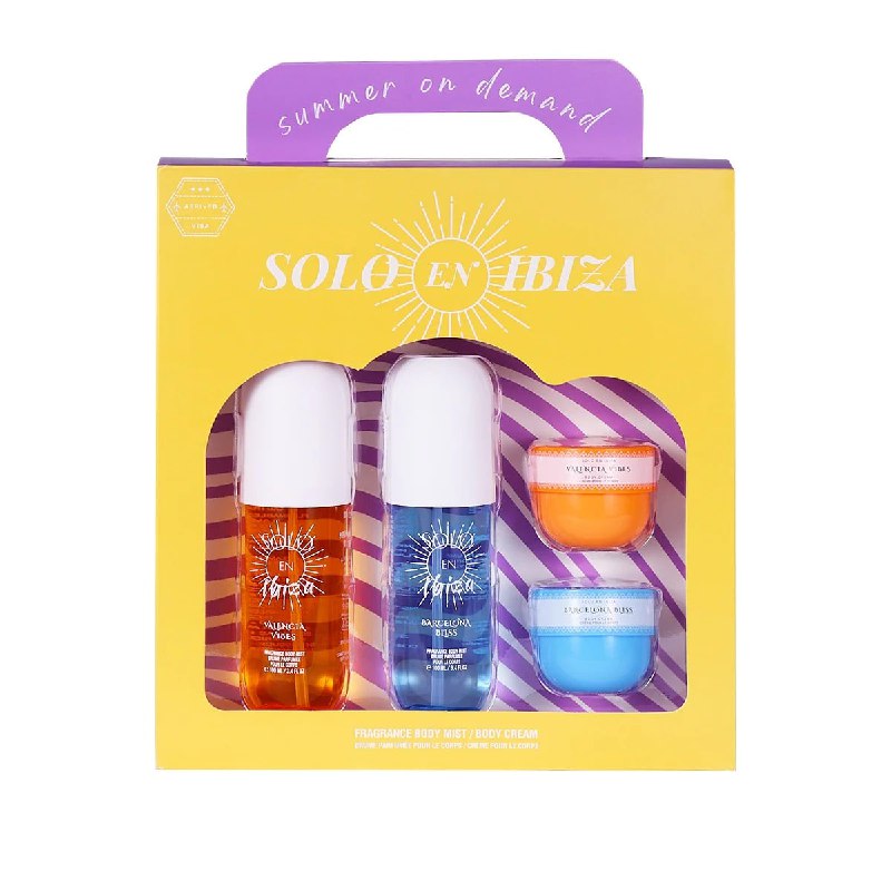 SET DE SPLASH Y CREMA CORPORAL 4PCS SUMMER ON DEMAND SOLO EN IBIZA