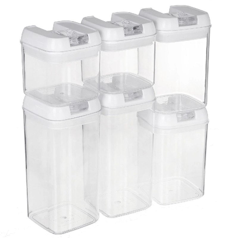 SET DE RECIPIENTES ALMACENADORERS HERMETICOS PARA ALIMENTOS 6UND