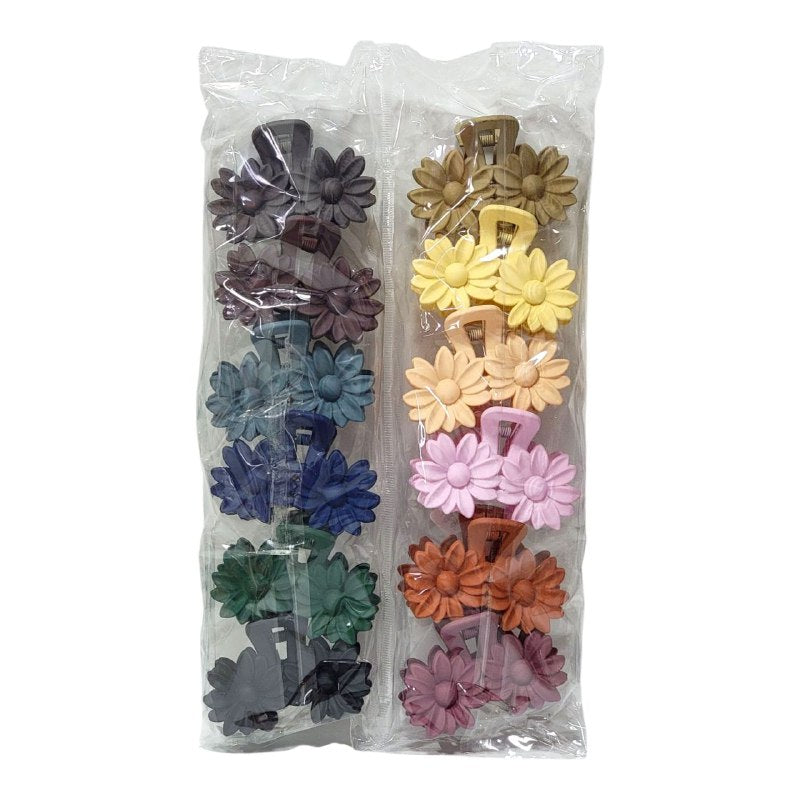 GANCHO PARA EL CABELLO DE DISEÑO DE FLOR, PINZAS DE SUJECION FUERTE, ACCESORIO PARA EL CABELLO PAQUETE DE 12UND 7X4CM