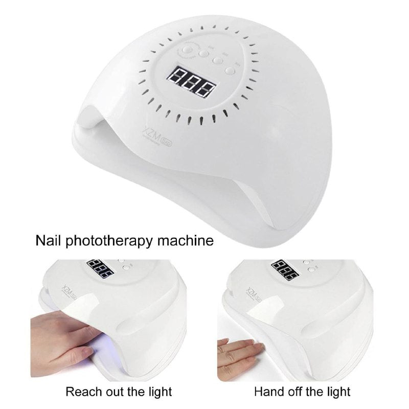 LAMPARA PARA UÑAS UV LED PARA SECADO RAPIDO DE UÑAS XZM 5XS 168W
