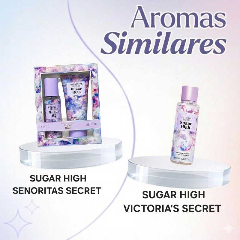 SET MINI SENORITAS SECRET SUGAR HIGH SPLASH 75ML CREMA CORPORAL 75ML (M) (AROMA SIMILAR VS SUGAR HIGH)