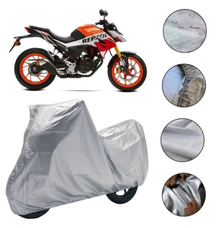 CAPOTE FORRO PARA MOTOCICLETA, CUBRE EL 100%, RESISTENTE AL AGUA, LIGERO, REUTILIZABLE 120X210CM