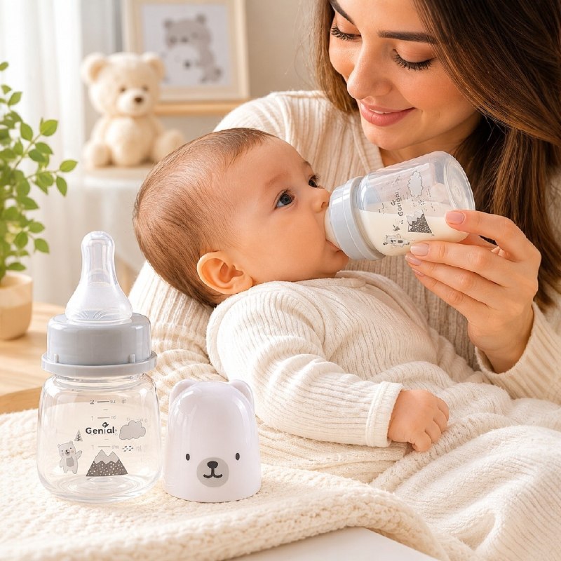 BIBERON COMPACTO DE FLUJO CONTROLADO PARA BEBES GENIAL 60ML