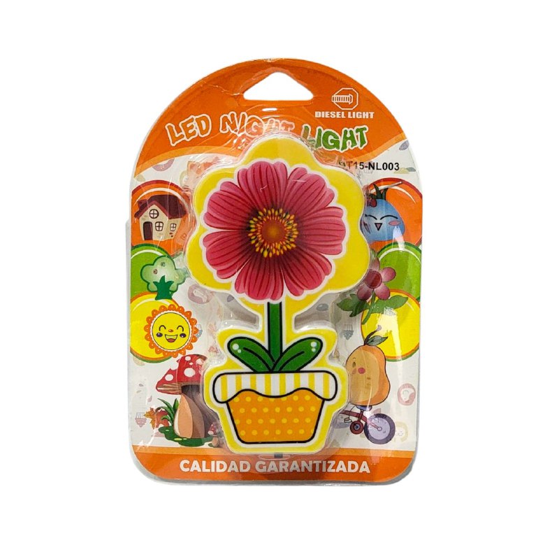 LUZ LED DE NOCHE, TEMATICA DE FLORES PARA NIÑAS, ILUMINACION DE DORMITORIO 3 COLORES LED NIGHT LIGHT