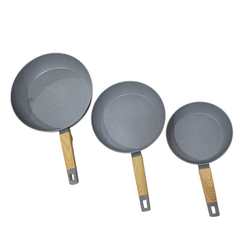 SET DE SARTENES DE ALUMINIO FORJADO ANTIADHERENTES 3PCS GIYOCA COOK