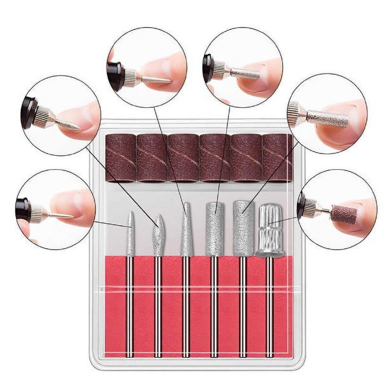 TALADRO PULIDOR DE UÑAS, DRILL ELECTRICO MERCEDES 2000 PARA PEDICURA Y MANICURA 6 BROCAS