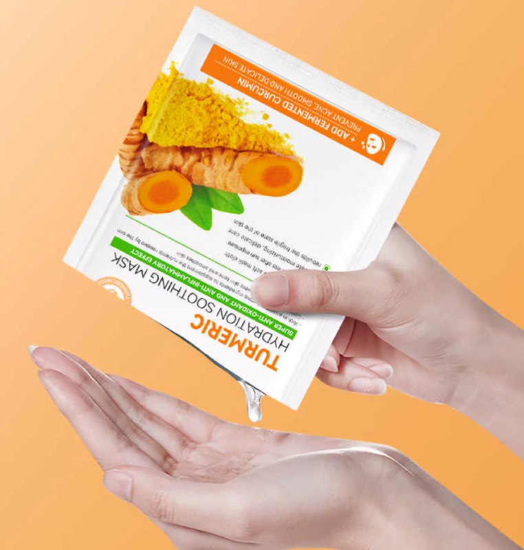 MASCARILLA FACIAL DE TELA CALMANTE E HIDRATANTE DE CURCUMA SADOER 25G