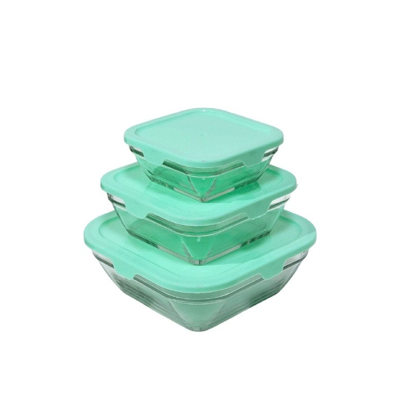 RECIPIENTES HERMETICOS DE VIDRIO EN SET PARA ALMACENAR ALIMENTOS KIMGLASS
