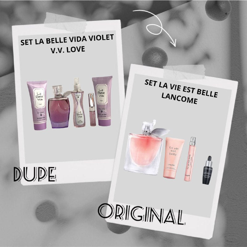 SET VV LOVE LA BELLE VIDA VIOLET EDP 100ML, EDP 10ML, BODY LOTION 150ML, SHOWER GEL 150ML, SPLASH 100ML (M)