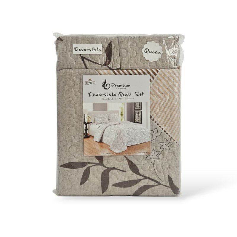 JUEGO DE SABANAS CAMERA TIPO EDREDON REVERSIBLE, DE 3 PIEZAS QUEEN BENELI HOME, 20 ESTILOS