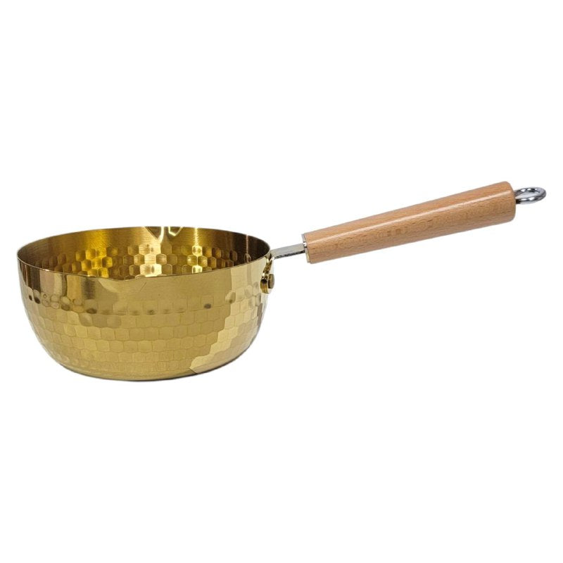 SARTEN JAPONES ANTIADHERENTE, CACEROLA SIN TAPA, MANGO DE MADERA CALIDO ANTIDESLIZANTE, DOBLE BOCA 20CM