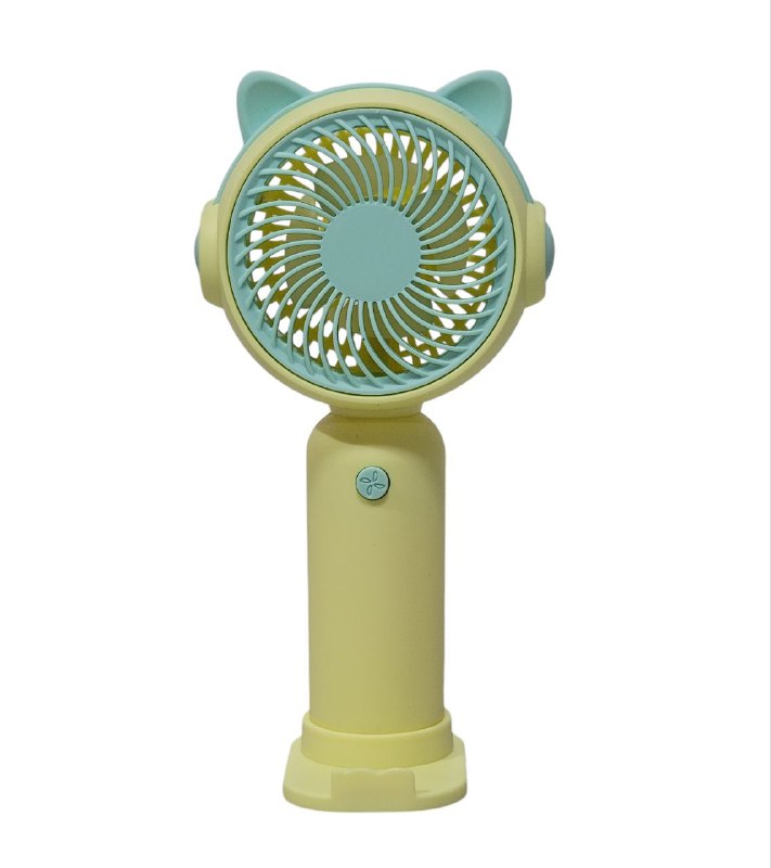 VENTILADOR DE MANO O MESA RECARGABLE CON SOPROTE PARA CELULAR 4 COLORES