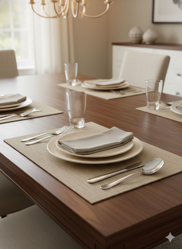 MANTELES INDIVIDUALES RECTANGULARES PARA COMEDOR DE COCINA ELEGANTE HOME LIVING 30X42CM