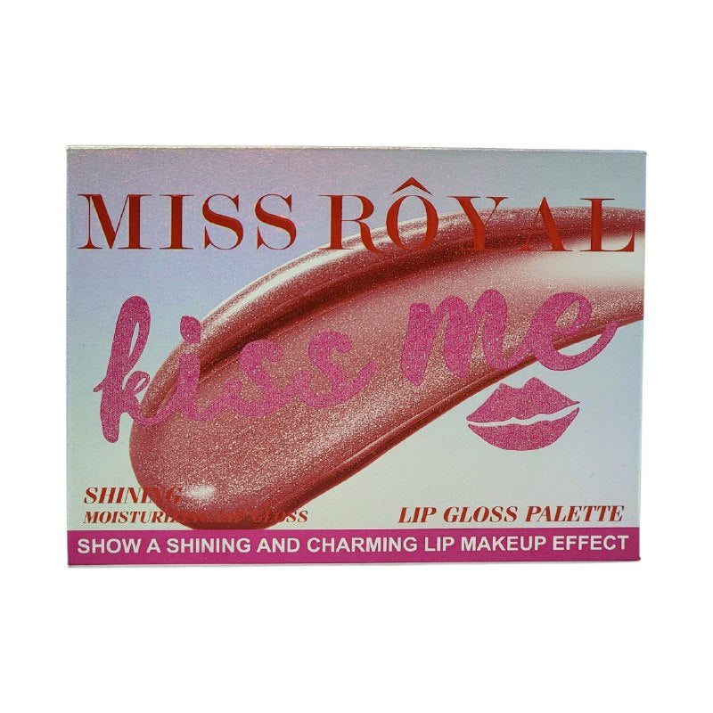 BRILLO LABIAL DUPE DE DIOR, LIP BRILLANTE HIDRATANTE ENCANTADOR EN SET DE 6 PIEZAS MISS ROYAL 6G