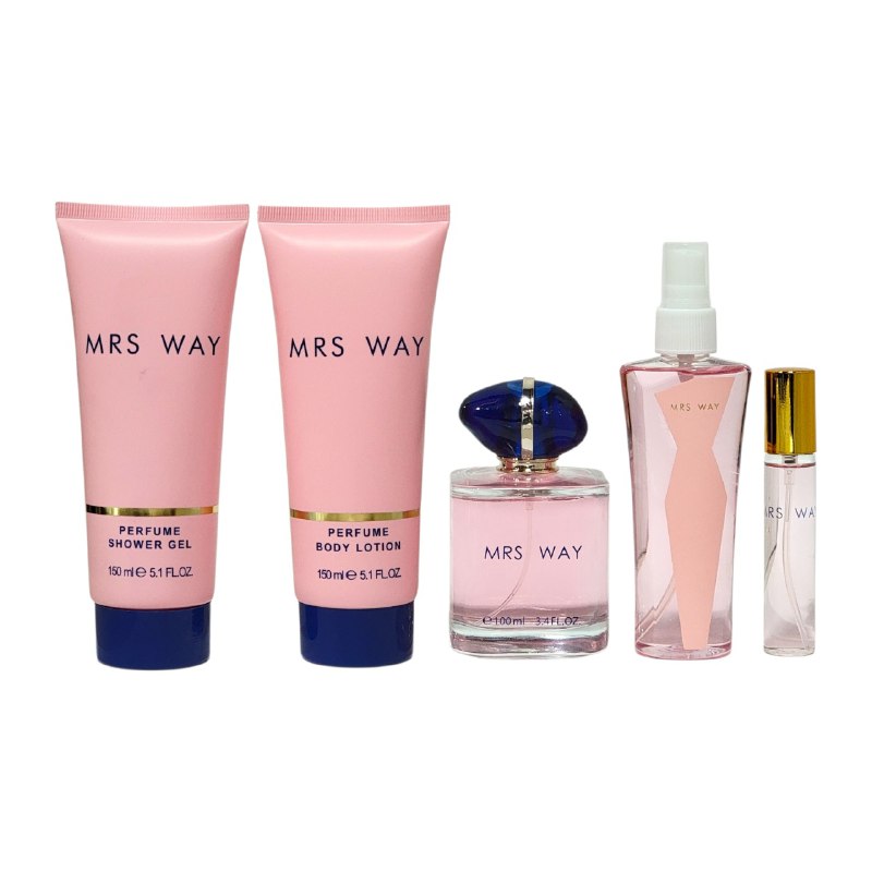 SET MRS WAY EDP 100ML EDP 15ML SPLASH 100ML SHOWER GEL 150ML BODY LOTION 150ML (M) (AROMA SIMILAR A GIORGIO ARMANI MY WAY)