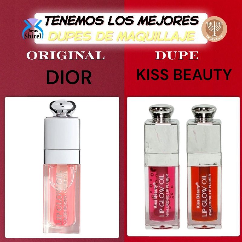 BRILLO LABIAL ACEITE VOLUMIZADOR CON ACIDO HIALURONICO KISS BEAUTY 9ML DUPE DE CHRISTIAN DIOR