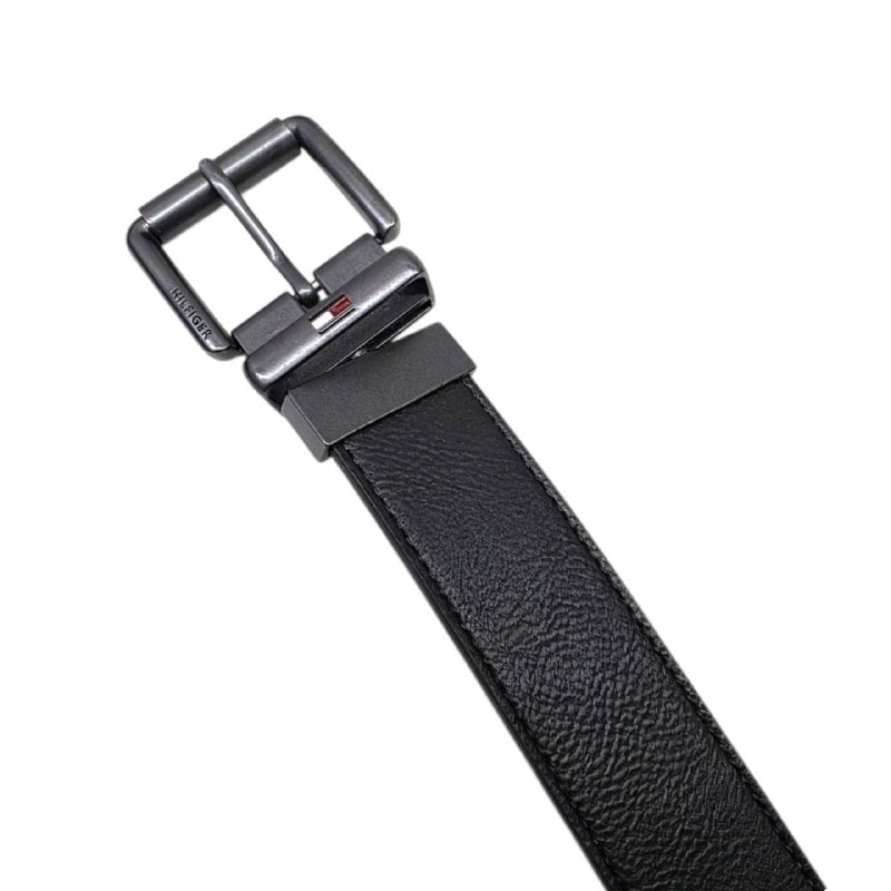 FAJA ORIGINAL TOMMY HILFIGER REVERSIBLE COLOR NEGRO Y CAFE PARA CABALLERO TALLA M 34-36