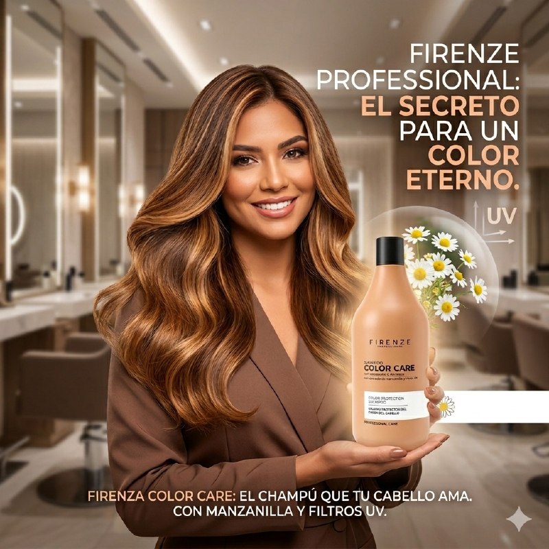 SHAMPOO PROTECTOR REVITALIZANTE PARA PELOS TEÑIDOS O CON MECHAS DE EXTRACTO DE MANZANILLA FIREZNE 500ML