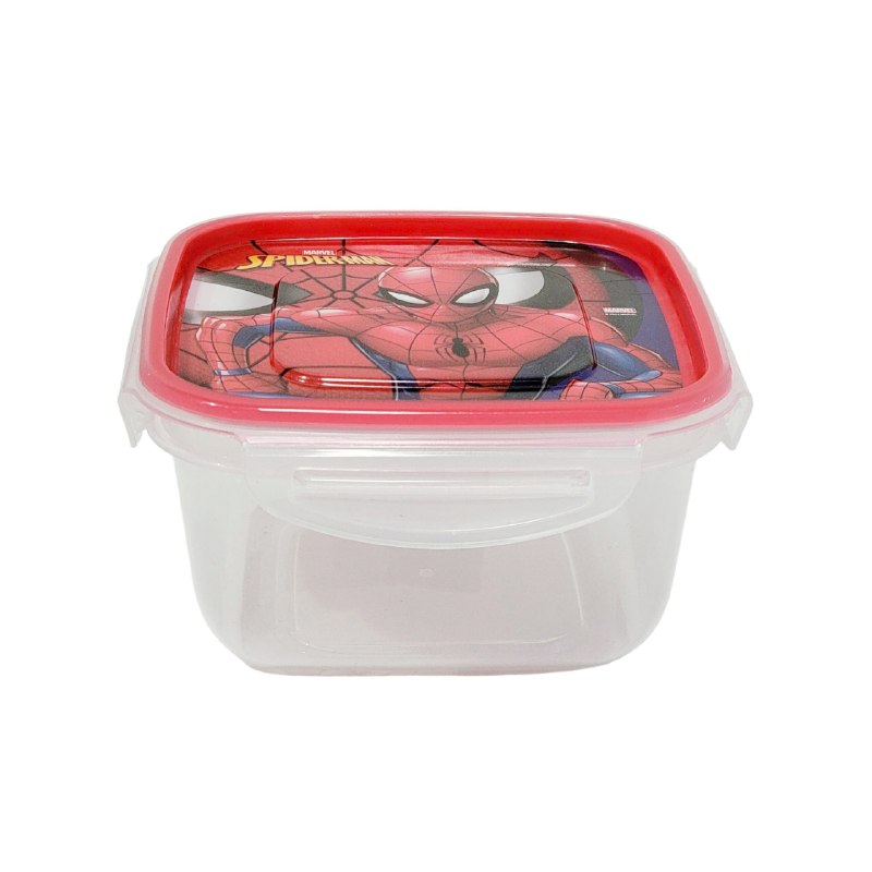 RECIPIENTE PANA PARA ALIMENTOS INFANTIL CON DISEÑO DE SPIDERMAN 9X16X16CM