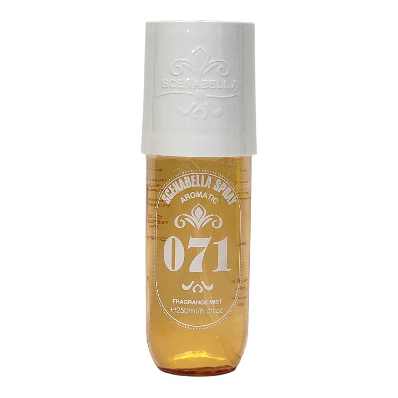 SPRAY PERFUMADO PARA EL CABELLO Y CUERPO SCENABELLA SPRAY AROMATIC 071 VAINILLA, NUEZ TOSTADA, SAL MARINA, CHOCOLATE, HABA TONKA Y COCO 250ML
