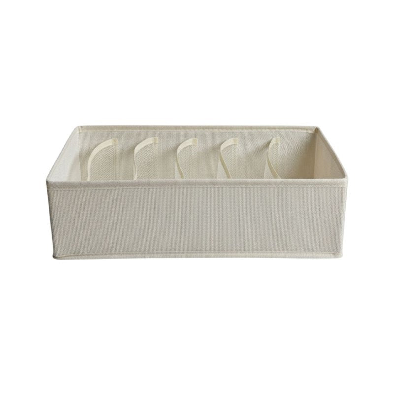 ORGANIZADOR CAJA DE ALMACENAMIENTO DE 6 COMPARTIMIENTOS FIJOS, PERFECTO PARA FAJAS, CALCETINES, BUFANDAS,ETC 31X16X10CM HOME IMPLEMENTS