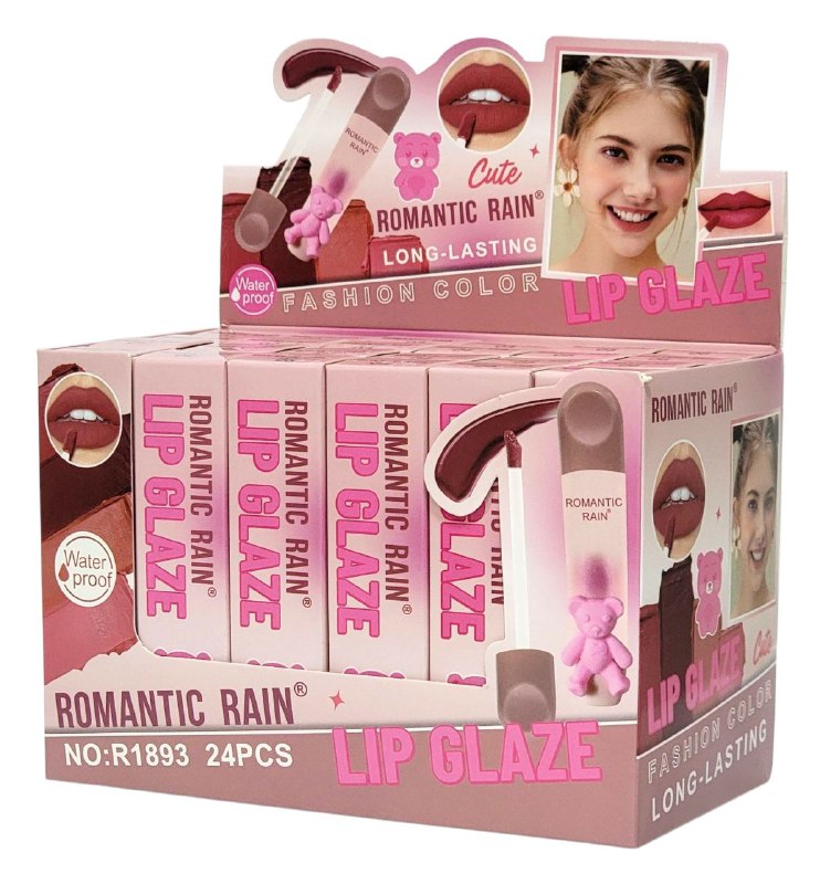 BRILLO LABIAL DUPE GEGE BEAR  ESMALTE DE LABIOS DE LARGA DURACION, RESISTENTE AL AGUA ROMANTIC RAIN