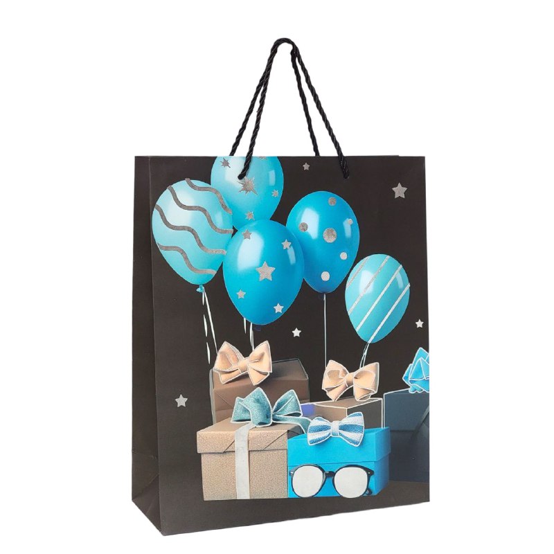 BOLSA DE REGALO PARA HOMBRE MEDIANA 26X32X10CM