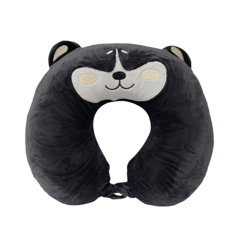 COLLARIN FOAM ALMOHADA PARA CUELLO EN FORMA DE U DE ESPUMA VISCOELASTICA CON FUNDA DE FELPA EXTRAIBLE Y LAVABLE, Y CIERRE DE CUELLO, PARA VIAJES O DORMIR 12 DISEÑOS 10X30X28CM