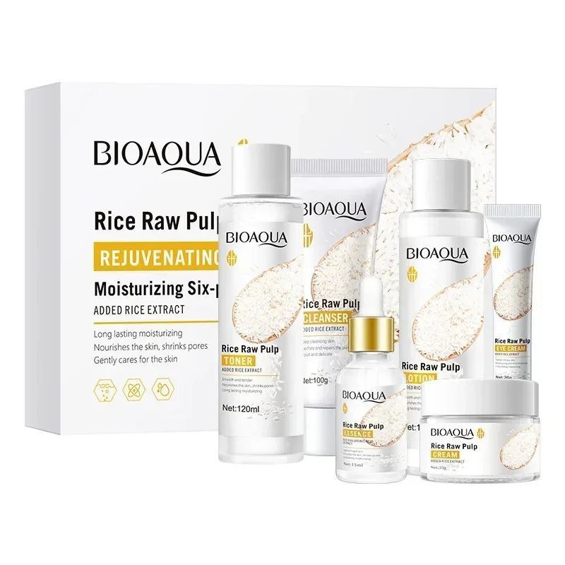 SET TRATAMIENTO FACIAL ACLARANTE E HIDRATANTE A BASE DE EXTRACTO DE ARROZ BIOAQUA 6UND