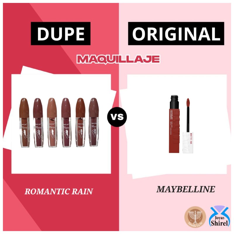 BRILLO LABIAL MATTE, LABIOS MAS VOLUMENOS Y HERMOSOS, RESISTENTE AL AGUA 6 TONOS ROMANTIC RAIN