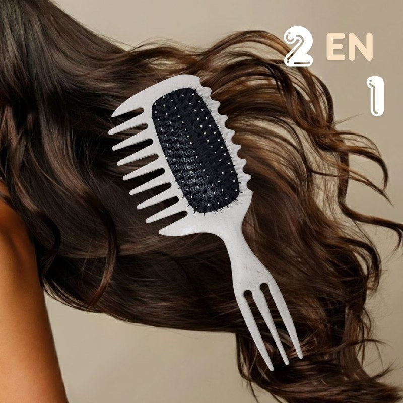 CEPILLO PEINE PARA EL CABELLO 2 EN 1 MULTIFUNCIONAL DE DOBLE CARA