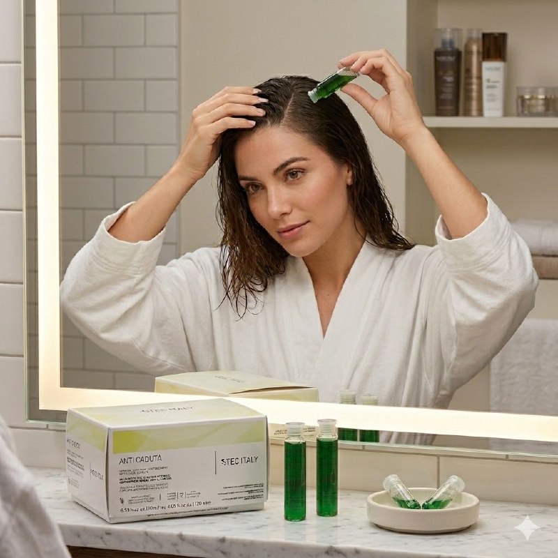 TRATAMIENTO PARA EL CABELLO FORTALECEDOR ANTICAIDA DE EXTRACTO DE MENTA EN AMPOLLA TEC ITALY 10ML