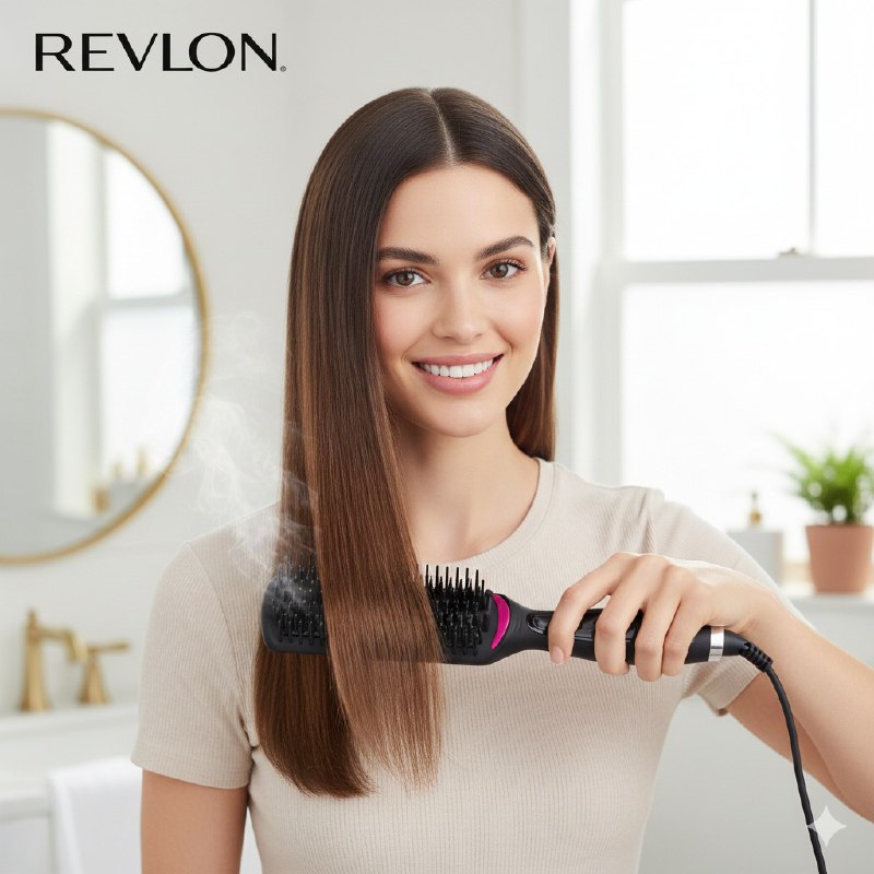 CEPILLO ALISADOR DE CABELLO Y GENERADOR DE BRILLO ONE-STEP STRAIGHT AND SHINE REVLON