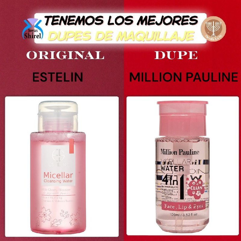 AGUA MICELAR HIDRATANTE 4 EN 1 CON EXTRACTO DE ROSAS DUPE DE ESTELIN MILLION PAULINE 100ML