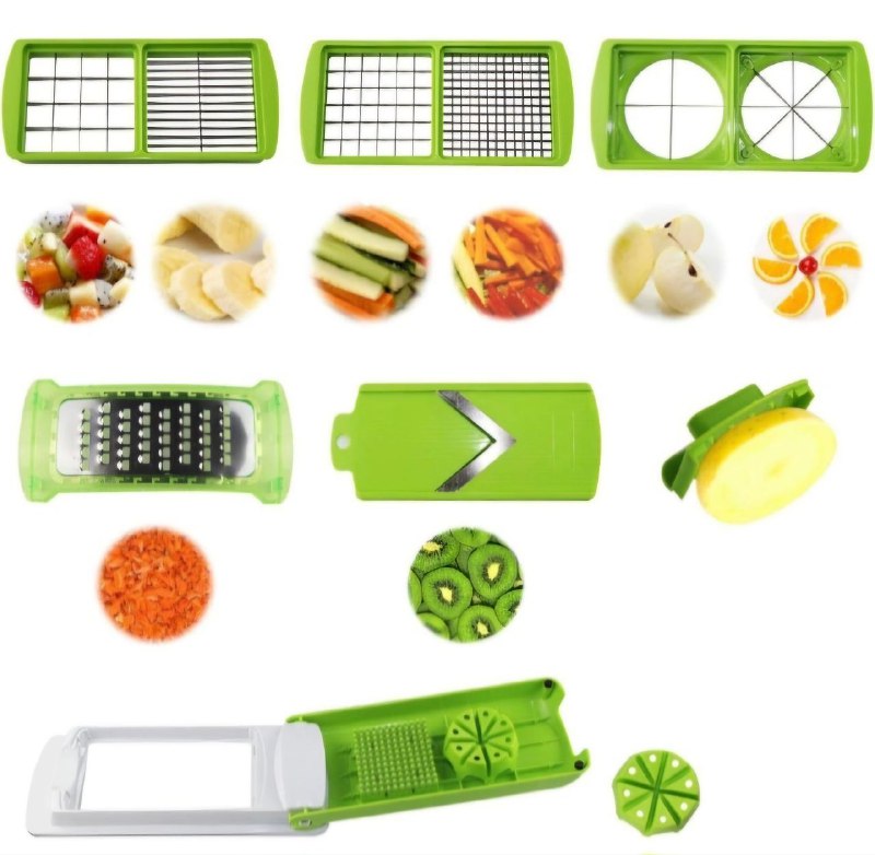 MAQUINA CHISMOLERA, CORTADORA DE VERDURAS 11 EN 1 MULTIFUNCIONAL ONE STEP PRECISION CUTTING