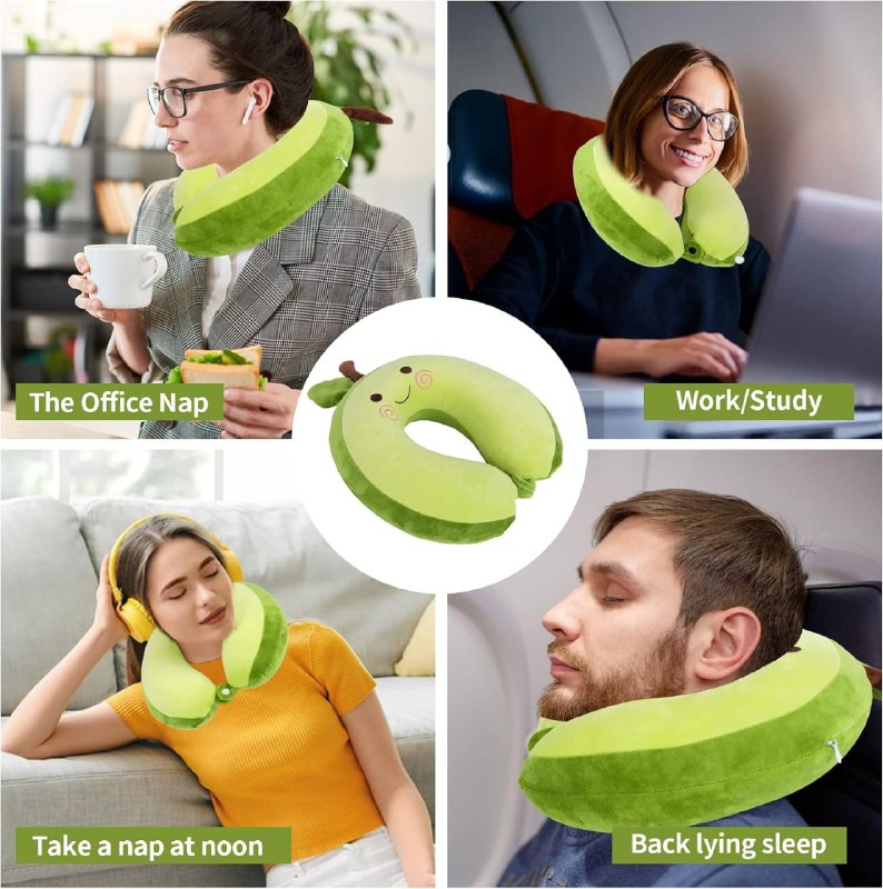 COLLARIN FOAM ALMOHADA PARA CUELLO EN FORMA DE U DE ESPUMA VISCOELASTICA CON FUNDA DE FELPA EXTRAIBLE Y LAVABLE, Y CIERRE DE CUELLO, PARA VIAJES O DORMIR 12 DISEÑOS 10X30X28CM