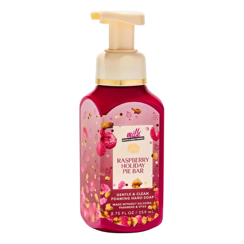 BATH & BODY WORKS JABON DE MANOS SUAVE Y LIMPIO MILK RASPBERRY HOLIDAY PIE BAR 259ML