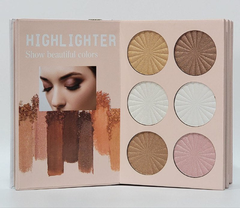 SOMBRA DE OJOS EN PALETA, LIBRO DE MAQUILLAJE SOMBRA DE OJOS, RESALTADOR, BLUSH, POLVO, CORRECTOR CEJAS MOC ALLURE COSMETICS MAKEUP 60G