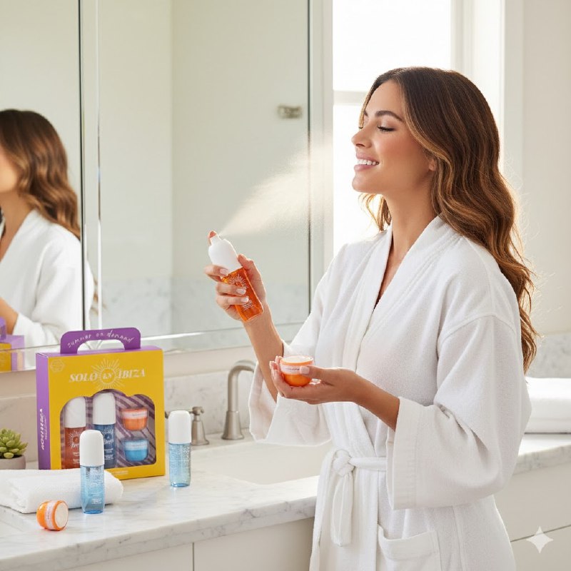 SET DE SPLASH Y CREMA CORPORAL 4PCS SUMMER ON DEMAND SOLO EN IBIZA